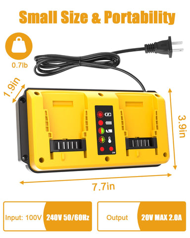 Leisuda compatibility with DeWalt 14.4V and 20V packs for broad replacement options.