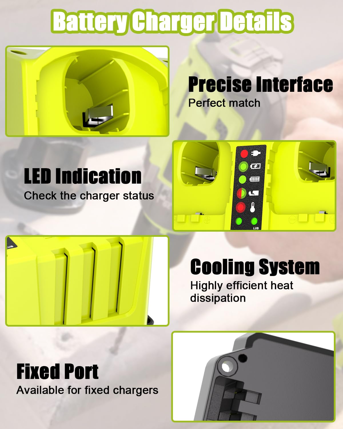 Leisuda LED indicators clearly show charging status for quick monitoring.