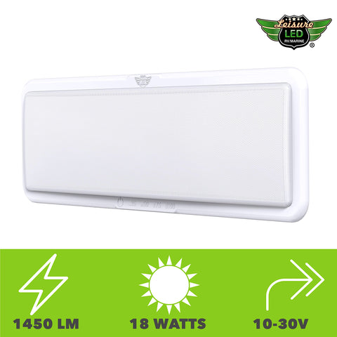 Leisure LED built-in touch dimmer switch enables quick lighting adjustments.