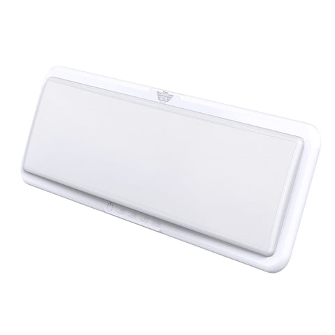 Leisure LED RV ceiling light 20x6.5 inches delivers wide, even brightness for cozy interiors.
