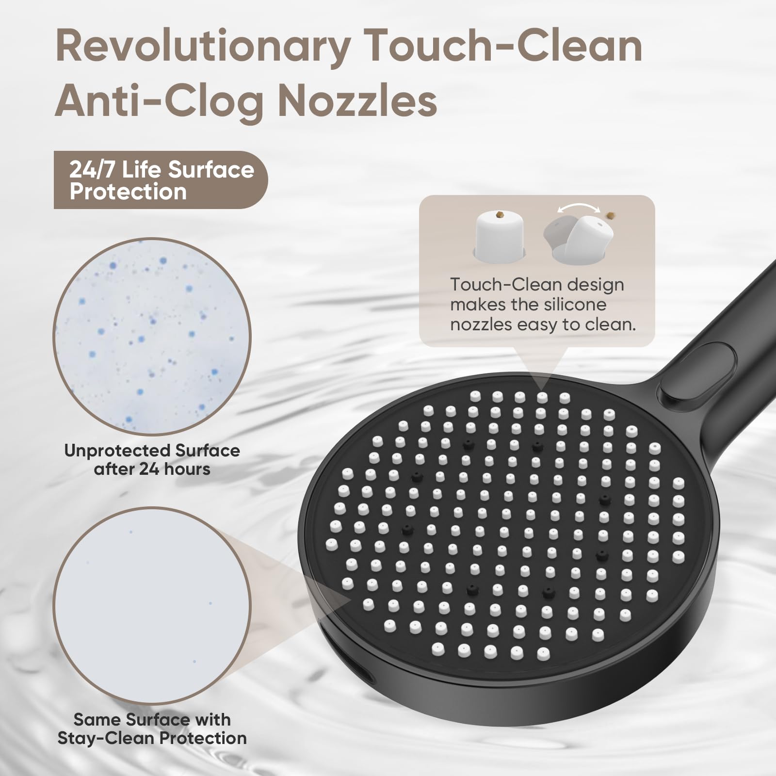 LEIVI adjustable-bracket allows precise spray angle and hands-free use.