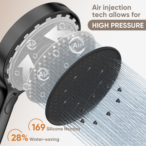 LEIVI built-in power-wash cleans tubs and tiles efficiently.