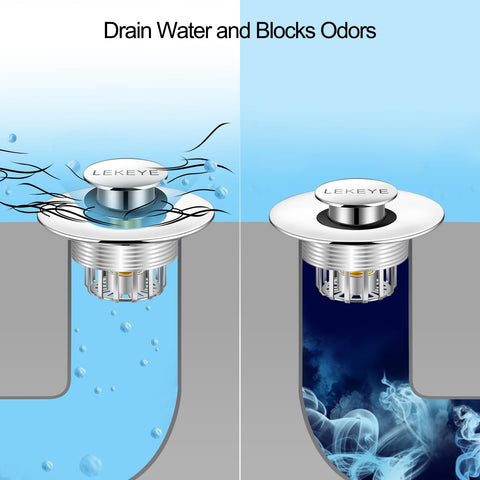 LEKEYE bathroom drain protector kit fits standard bathtubs for mess-free drains