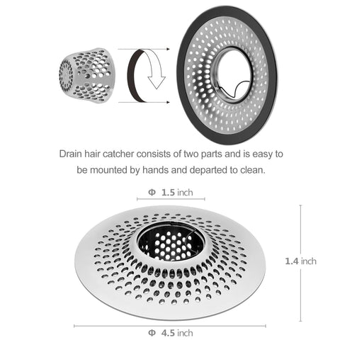 LEKEYE bathroom shower drain hair trap installation demonstrates quick, tool-free setup