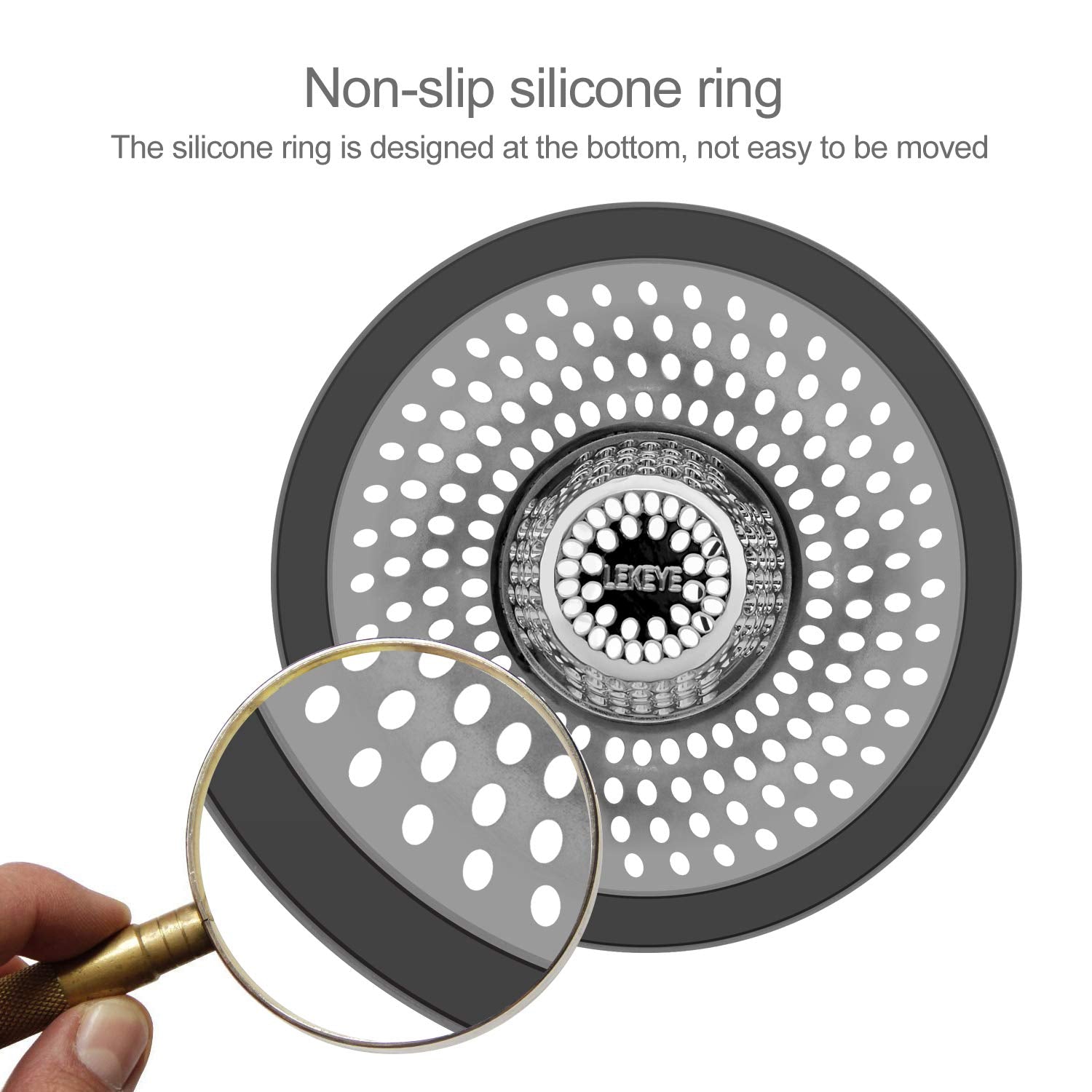 LEKEYE hair catcher removable filter handling highlights easy cleaning and reusability