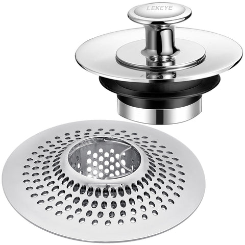 LEKEYE Shower Drain Hair Catcher detachable design captures hair while maintaining drainage