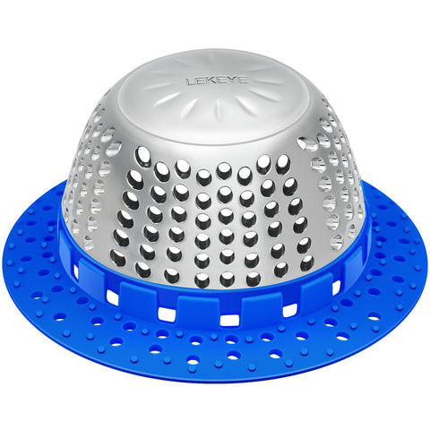 LEKEYE shower drain hair catcher demonstrates quick hair-catching action for smoother drainage.