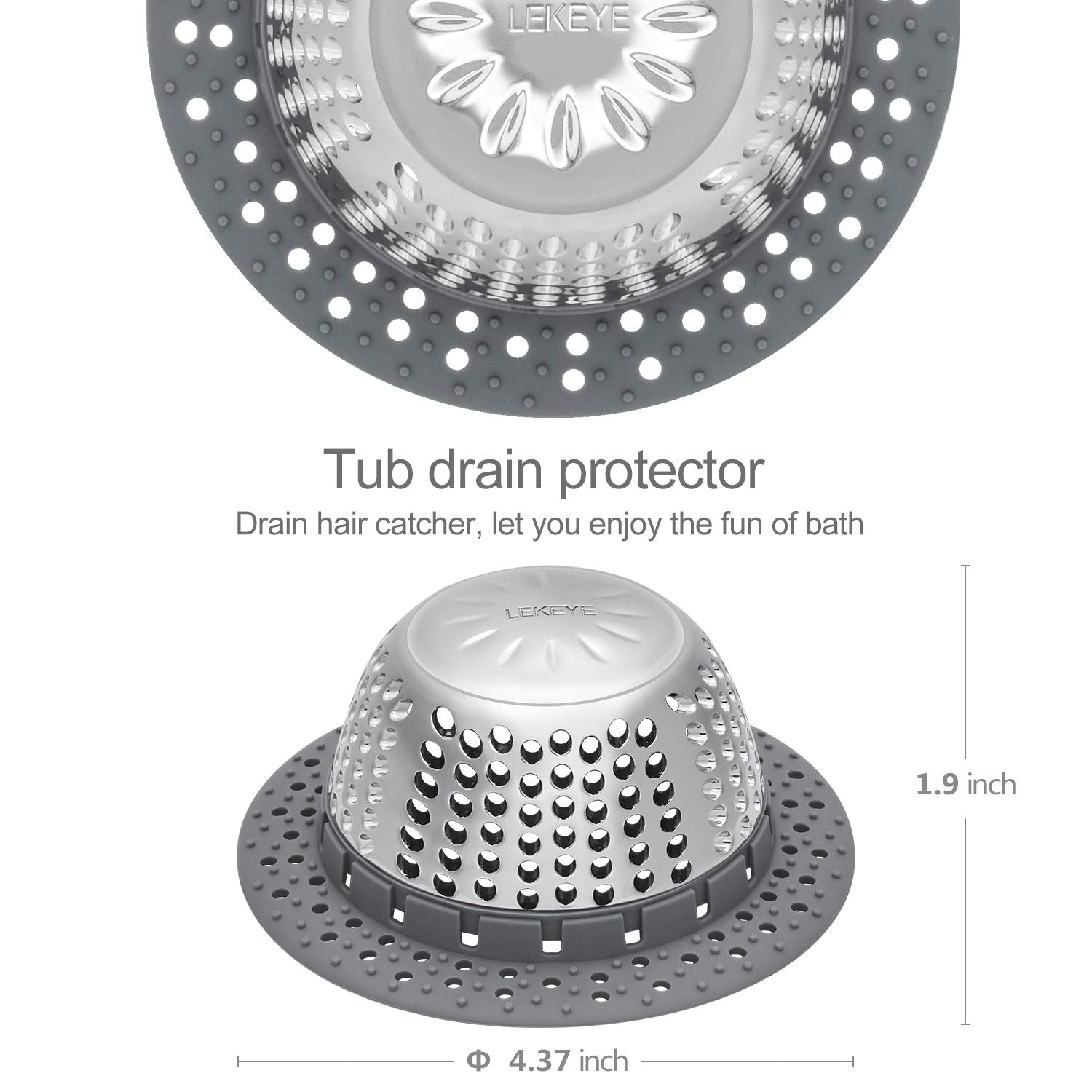 LEKEYE stainless steel dome with silicone rim provides a durable, flush seal.