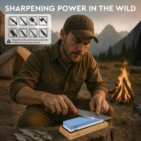 Leking compact sharpening kit stored neatly in a drawer or cabinet