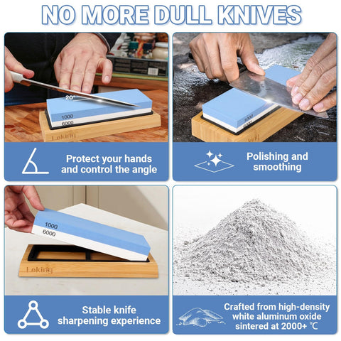 Leking complete sharpening set with stone, base, holder, guide, and strop