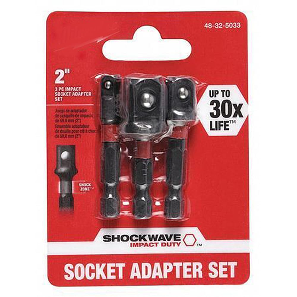 LEKSTAR 1/4 in Shockwave hex shank adapter close-up, durable construction for Milwaukee compatibility.