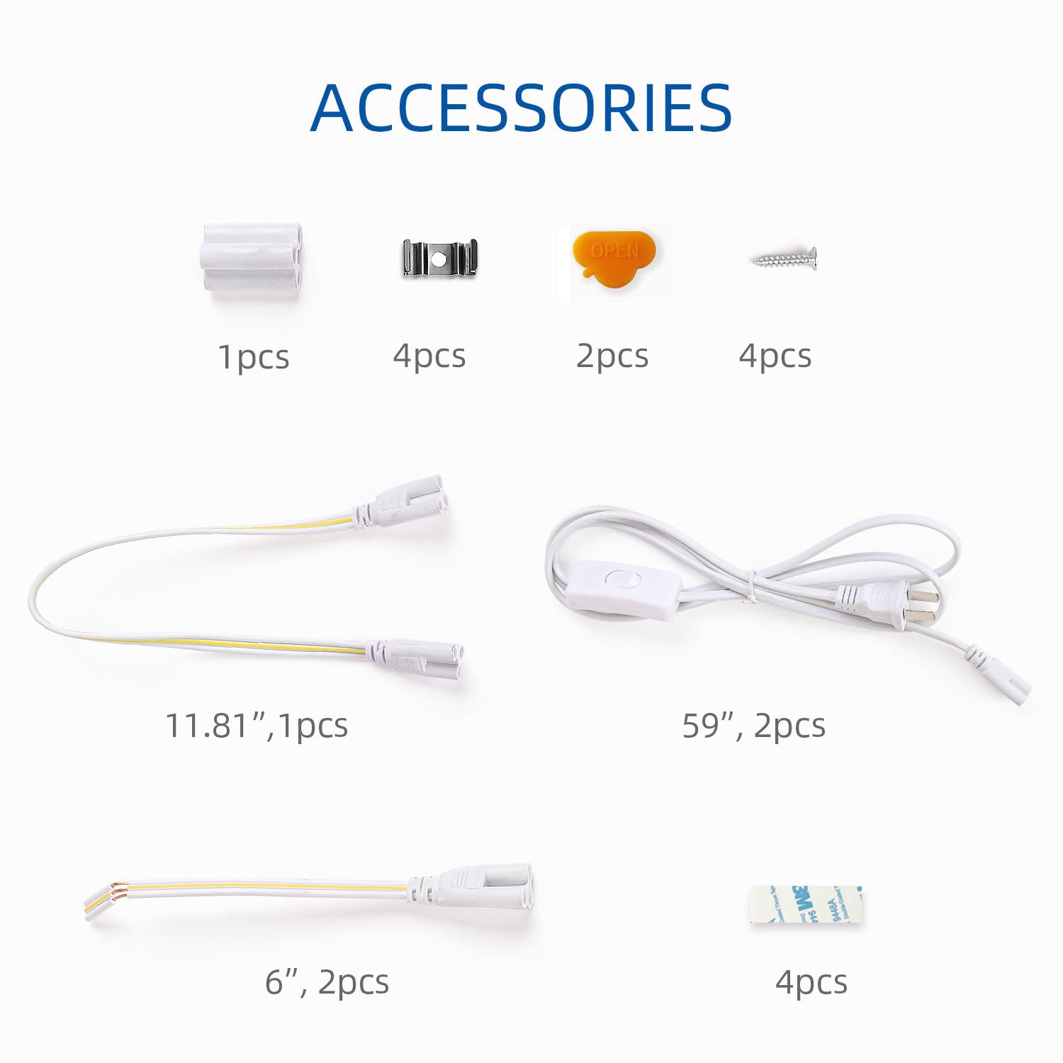 LELEJU 2-pack LED light with switch offers convenient on/off control.