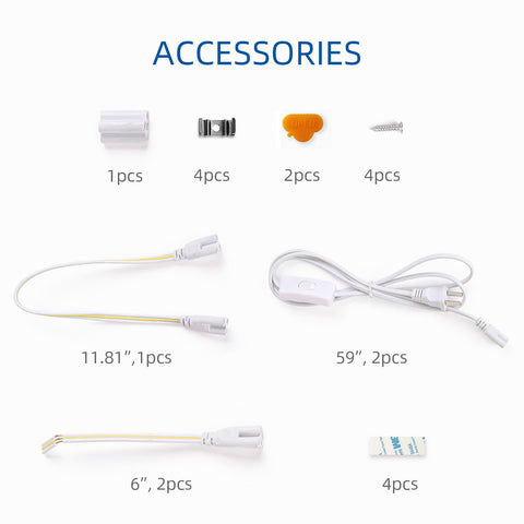 LELEJU 2-pack LED light with switch offers convenient on/off control.