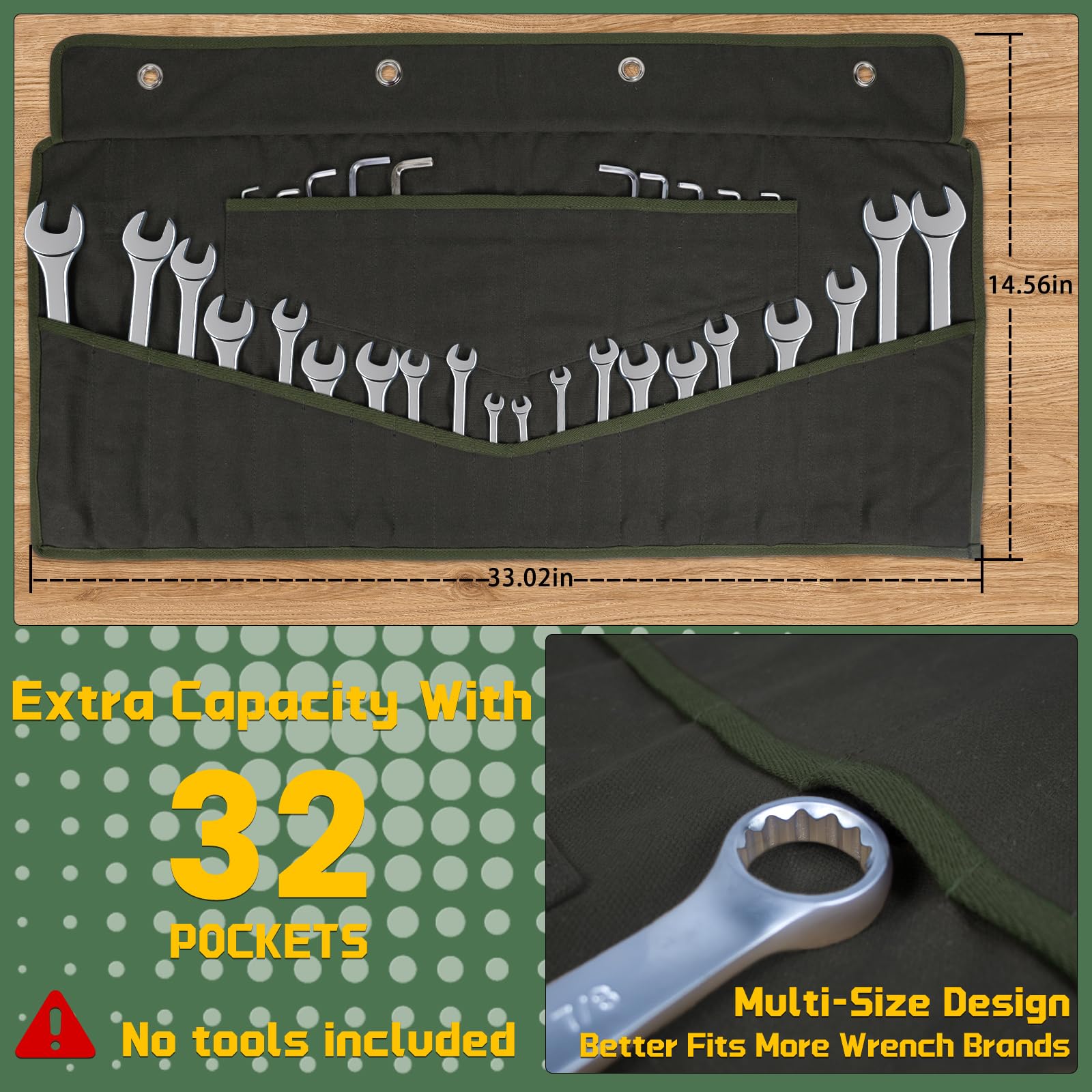 Lelezone waxed canvas tool roll bag showing rugged durability for daily use.