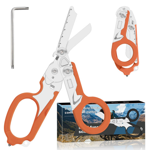 Lemasa 6-in-1 trauma scissors closed for compact emergency carry