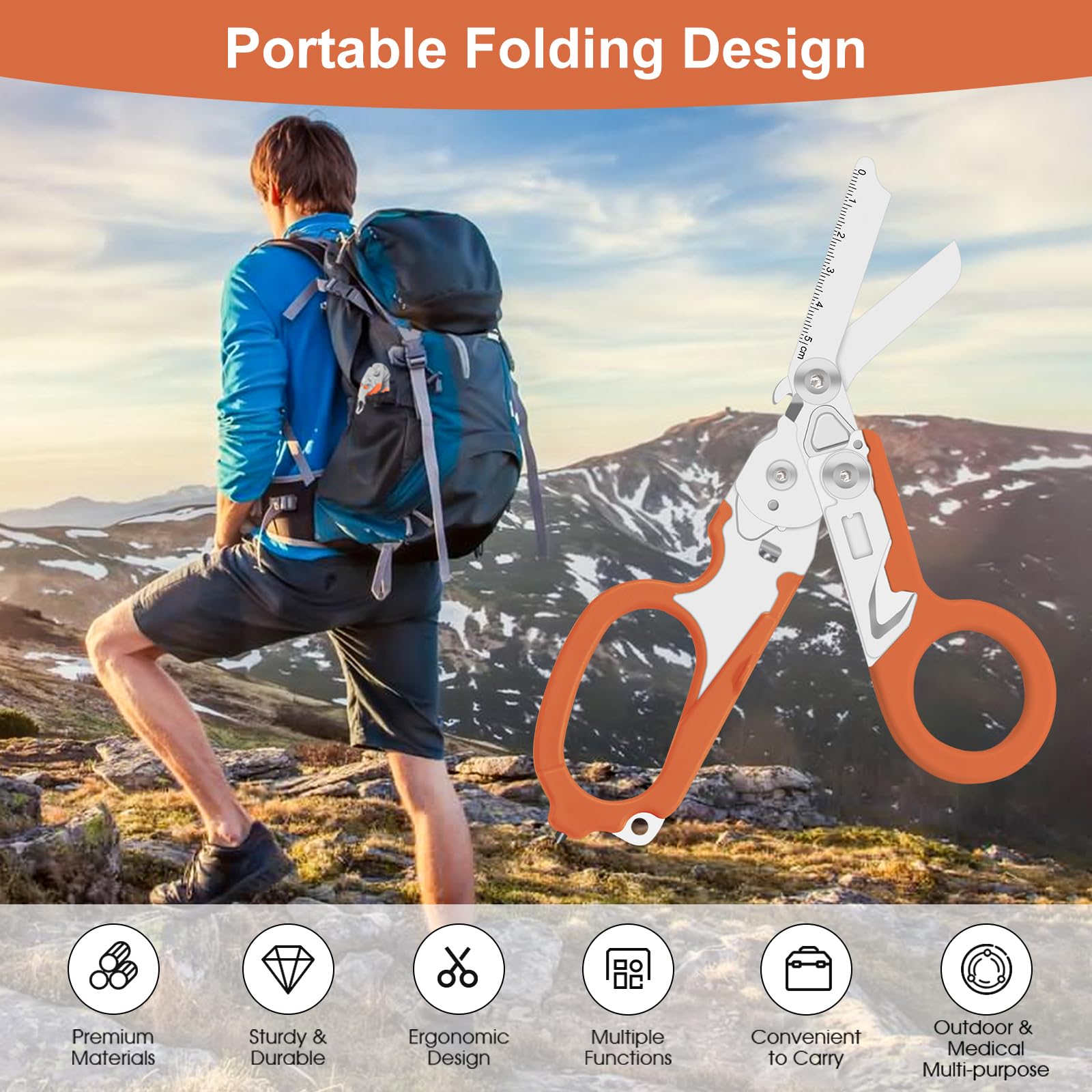 Lemasa trauma scissors built-in knife for versatile field tasks