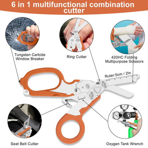 Lemasa 6-in-1 trauma scissors window breaker feature for rapid entry
