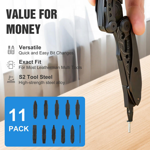 Lemasa Bit Kit hardened high-carbon steel heads for tougher tasks.