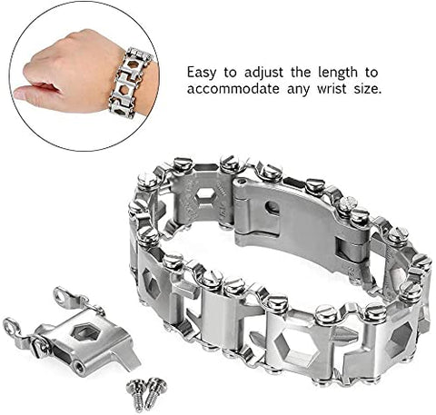 Lemasa multitool bracelet bottle opener feature for outdoor refreshment