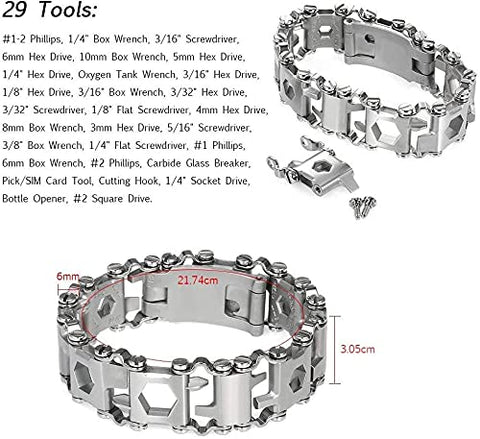 Lemasa multitool bracelet pry tool detail for emergency leverage