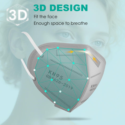 Lement KN95 with 3D fit creates a secure seal for all-day comfort