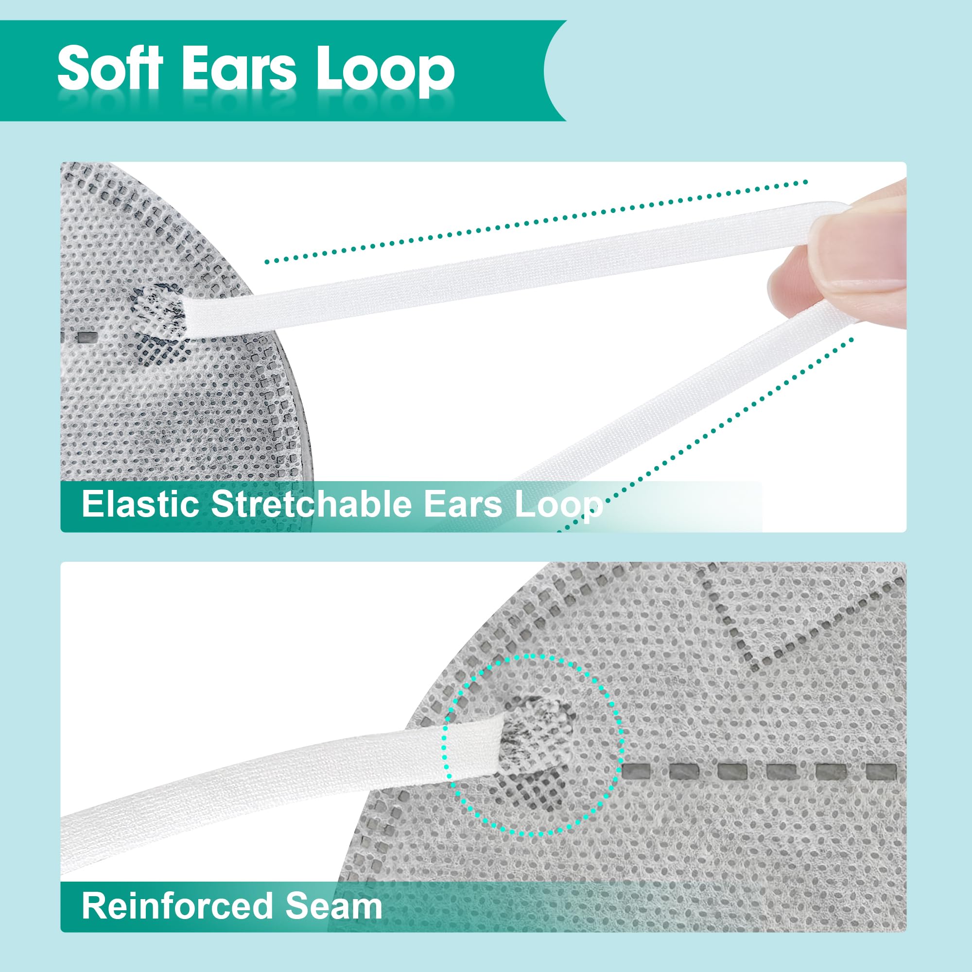 Adjustable nose clip helps snug, fog-free fit against the face