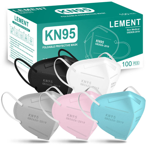 LEMENT KN95 five-color pack for comfortable daily wear