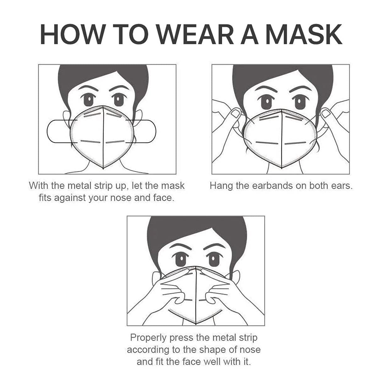 LEMENT KN95 mask black ideal for crowded places and daily activities