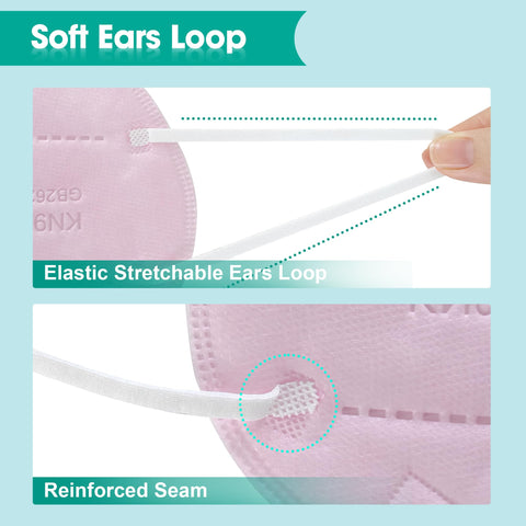 LEMENT KN95 pink adjustable nose clip ensures secure seal and reduced fogging