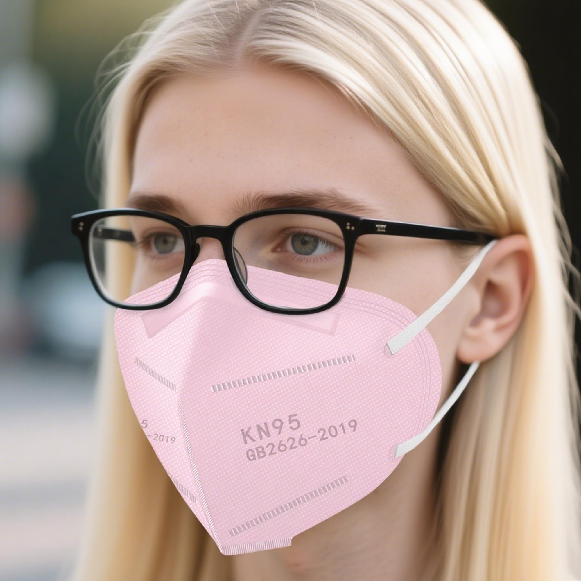 LEMENT KN95 pink tight-seal coverage emphasizes reliable protection in crowded spaces