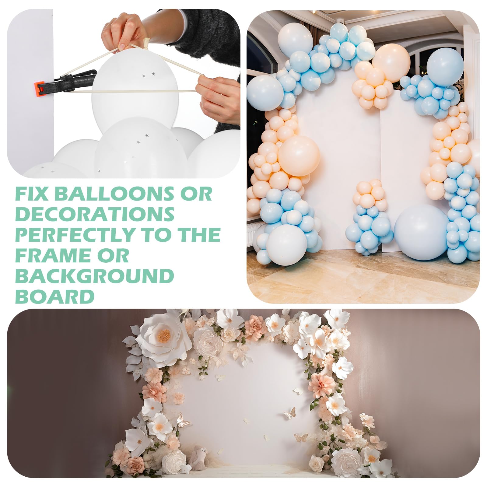 LemonRoad reusable arch clips fit all frame types for versatile decor.
