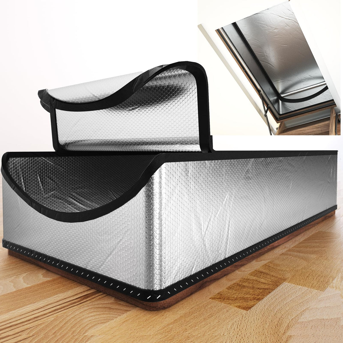 LEMOONE Attic Door Insulation Cover front view provides a tight seal for year-round comfort.