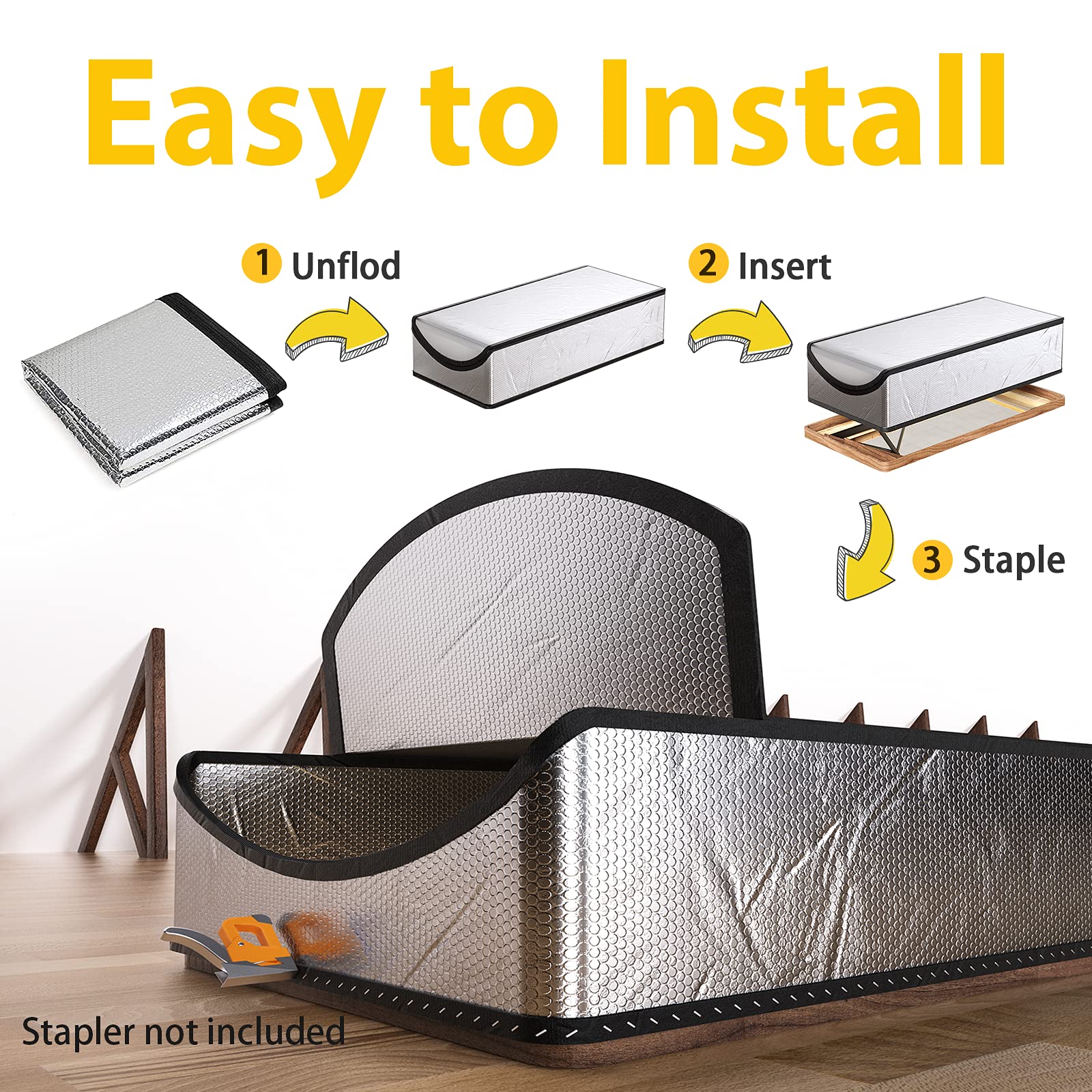 LEMOONE Attic Door Insulation Cover fireproof waterproof design enhances safety.