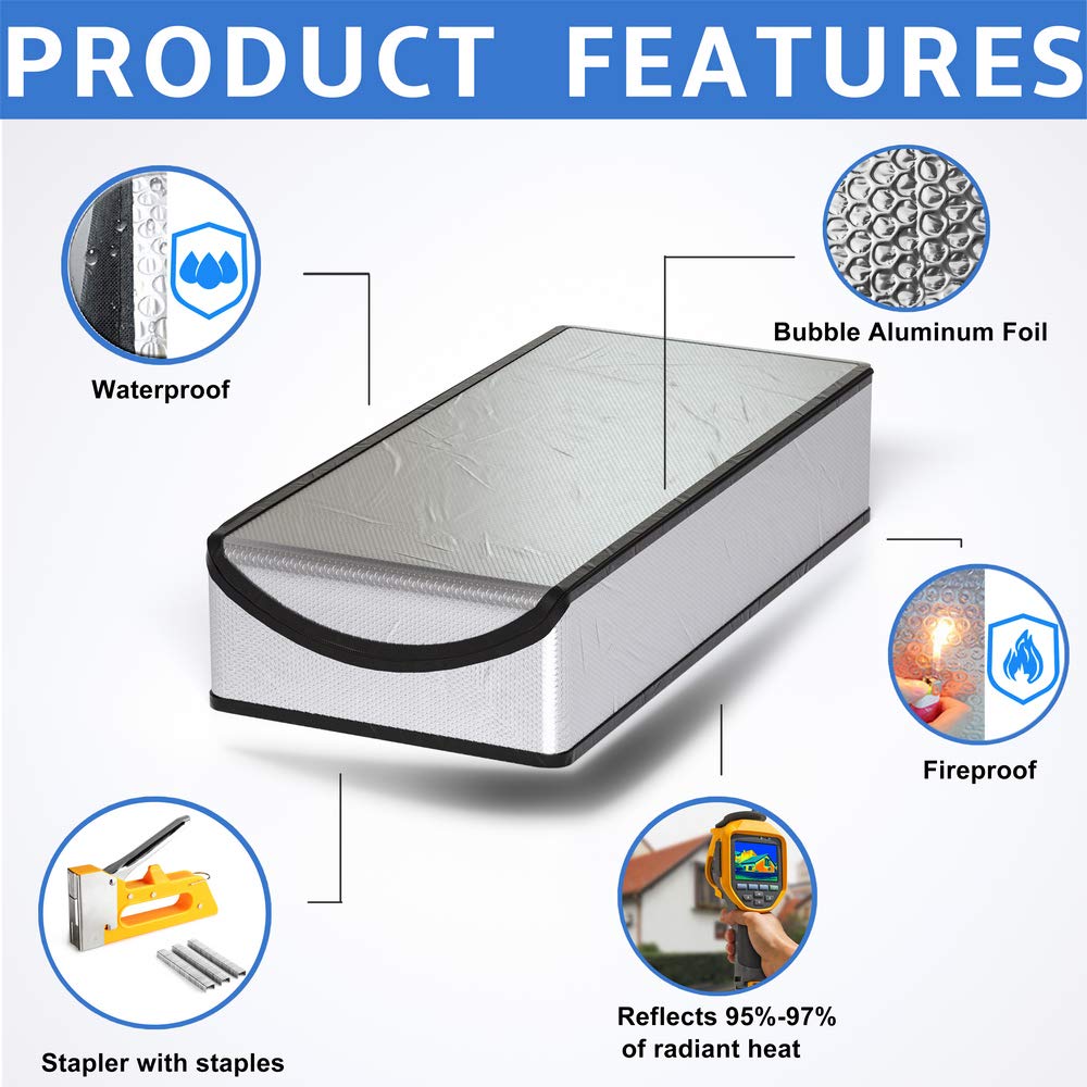 LEMOONE attic stairs insulation cover with R-value 15.5 detail