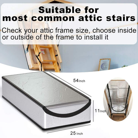 LEMOONE attic stairs insulation cover waterproof and fire-resistant materials in view
