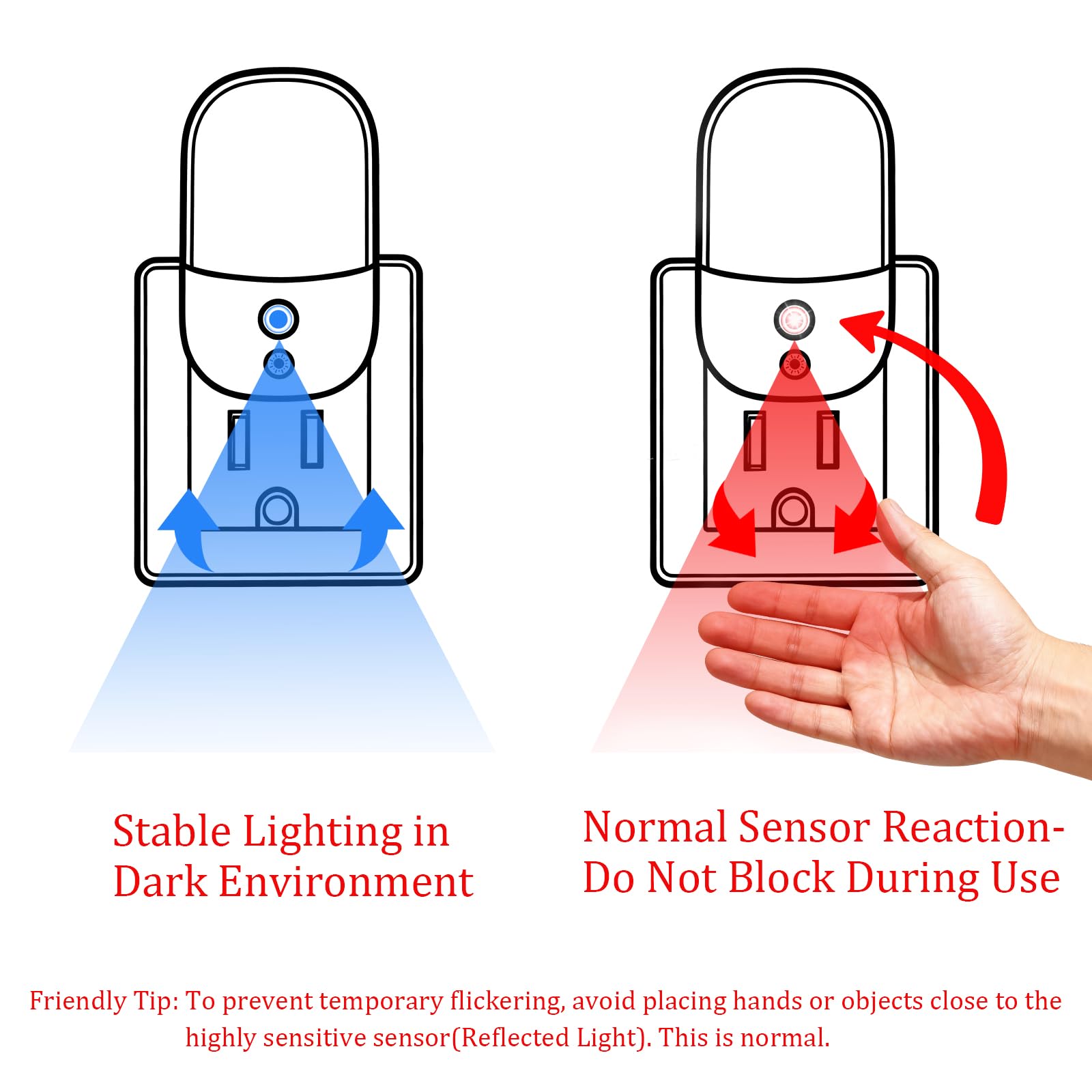 LemSen minimalist red night light for safe navigation in dim areas