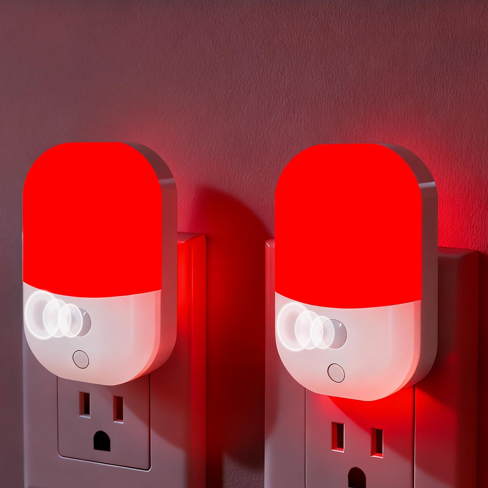 LemSen 670nm red night light with sunset glow for gentle nighttime visibility