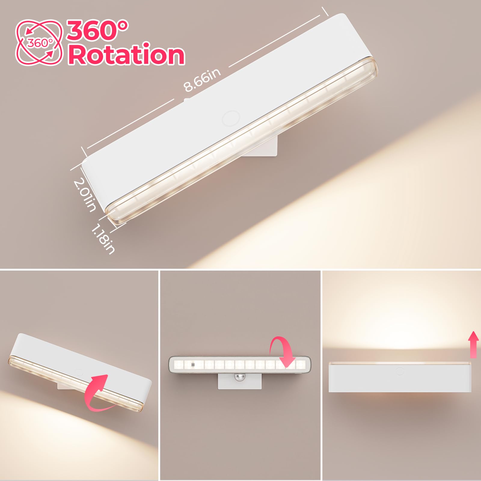 Lenarinter 360-degree rotation enables perfect makeup angles.