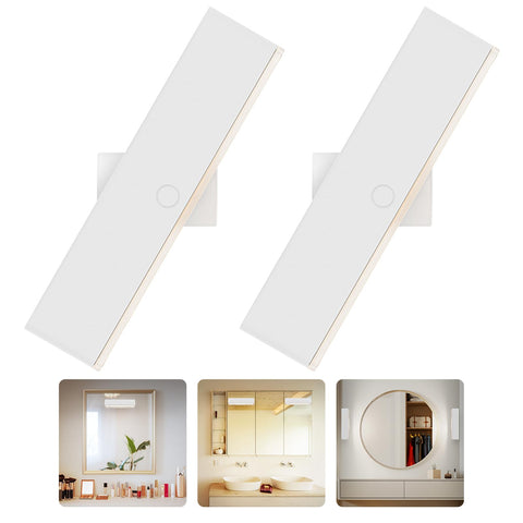 Lenarinter wireless vanity light shown on mirror with adjustable CCT for makeup.