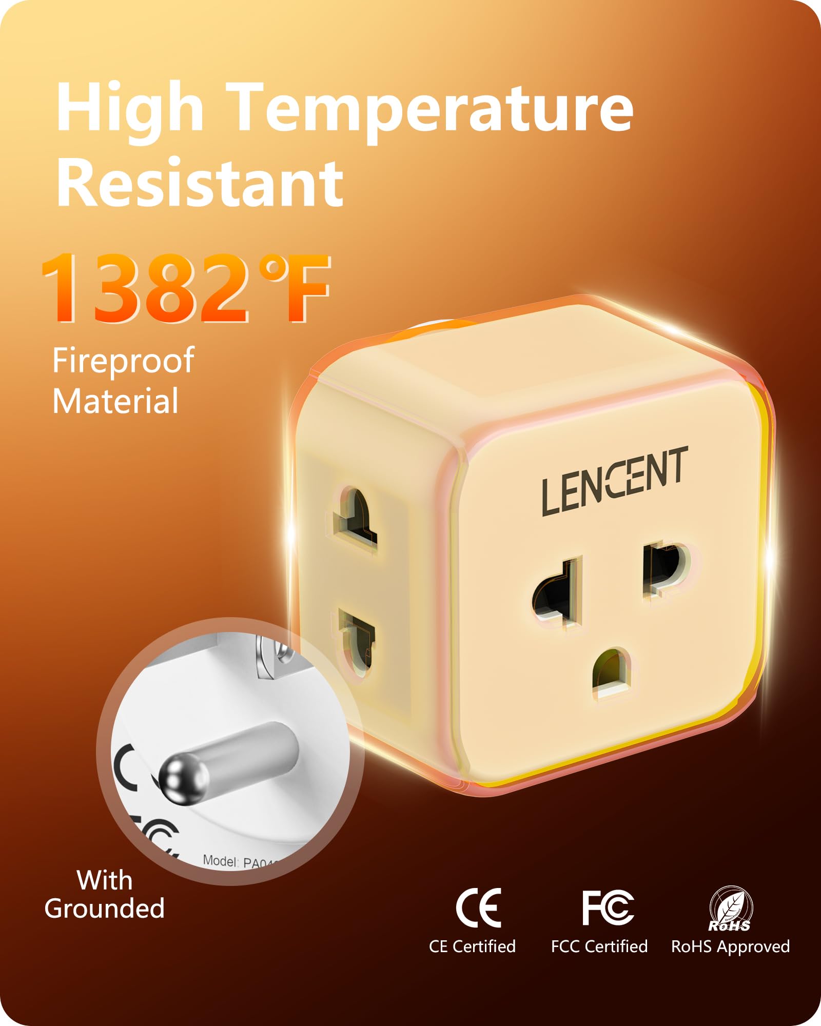 LENCENT cube wall-tap keeps chargers compact and organized