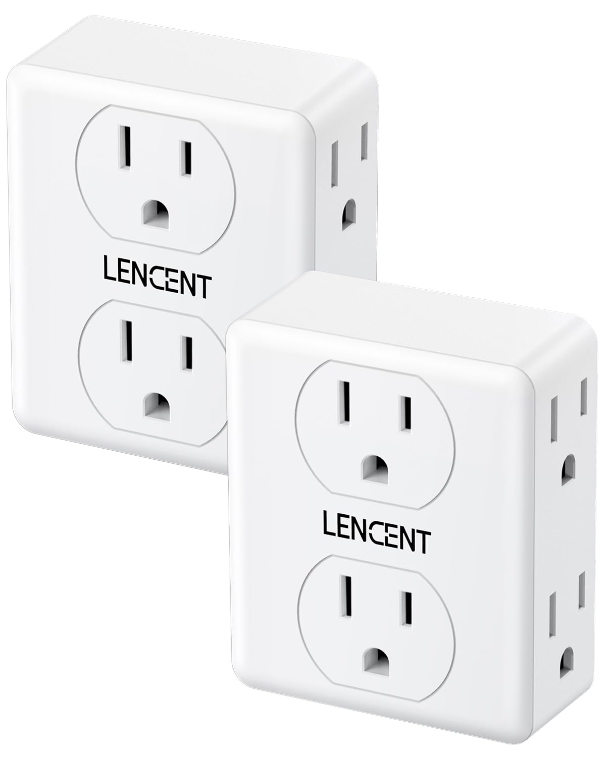 LENCENT old-house outlet converter enabling three-prong access in non-grounded outlets