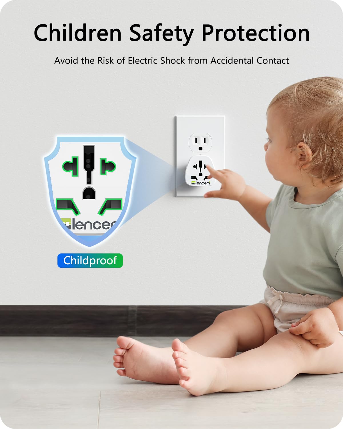 LENCENT World-to-US adapter handles Switzerland J plugs in the US.