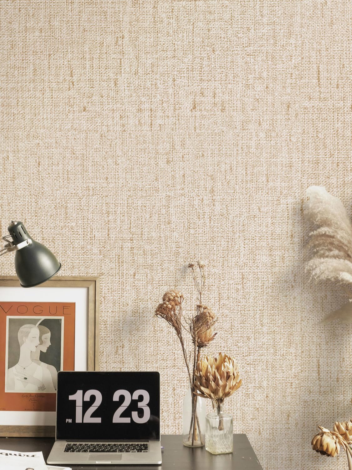 Lenify wallcovering with grid-backed backing to assist precise cuts