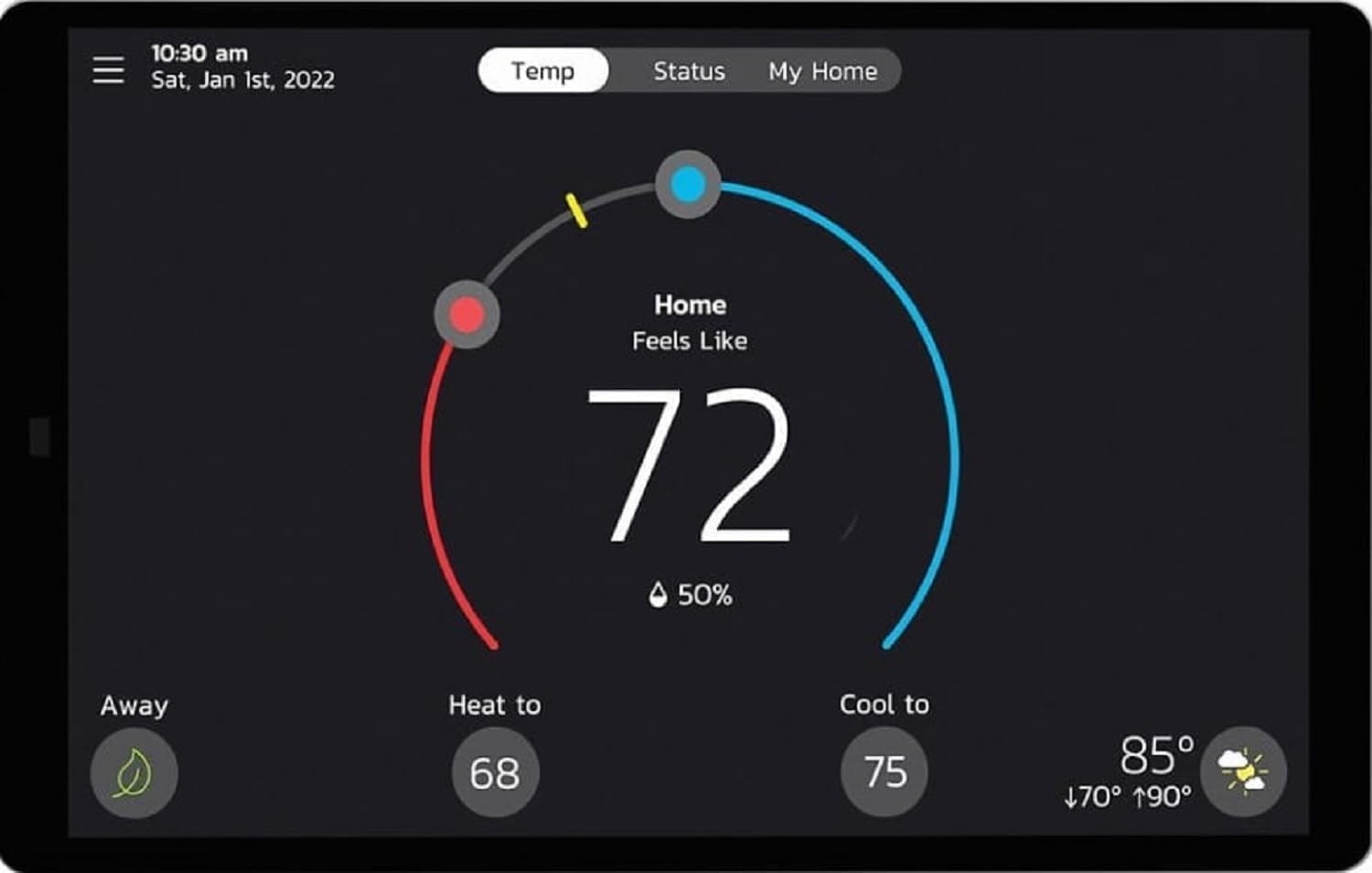 Lennox S40 touchscreen thermostat for effortless control.
