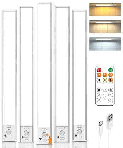LENOMA 16in under-cabinet lighting with motion sensor in action for hands-free visibility.