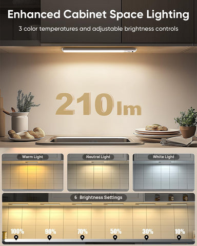 LENOMA dimmable LED cabinet light controlled by remote across 16 feet.