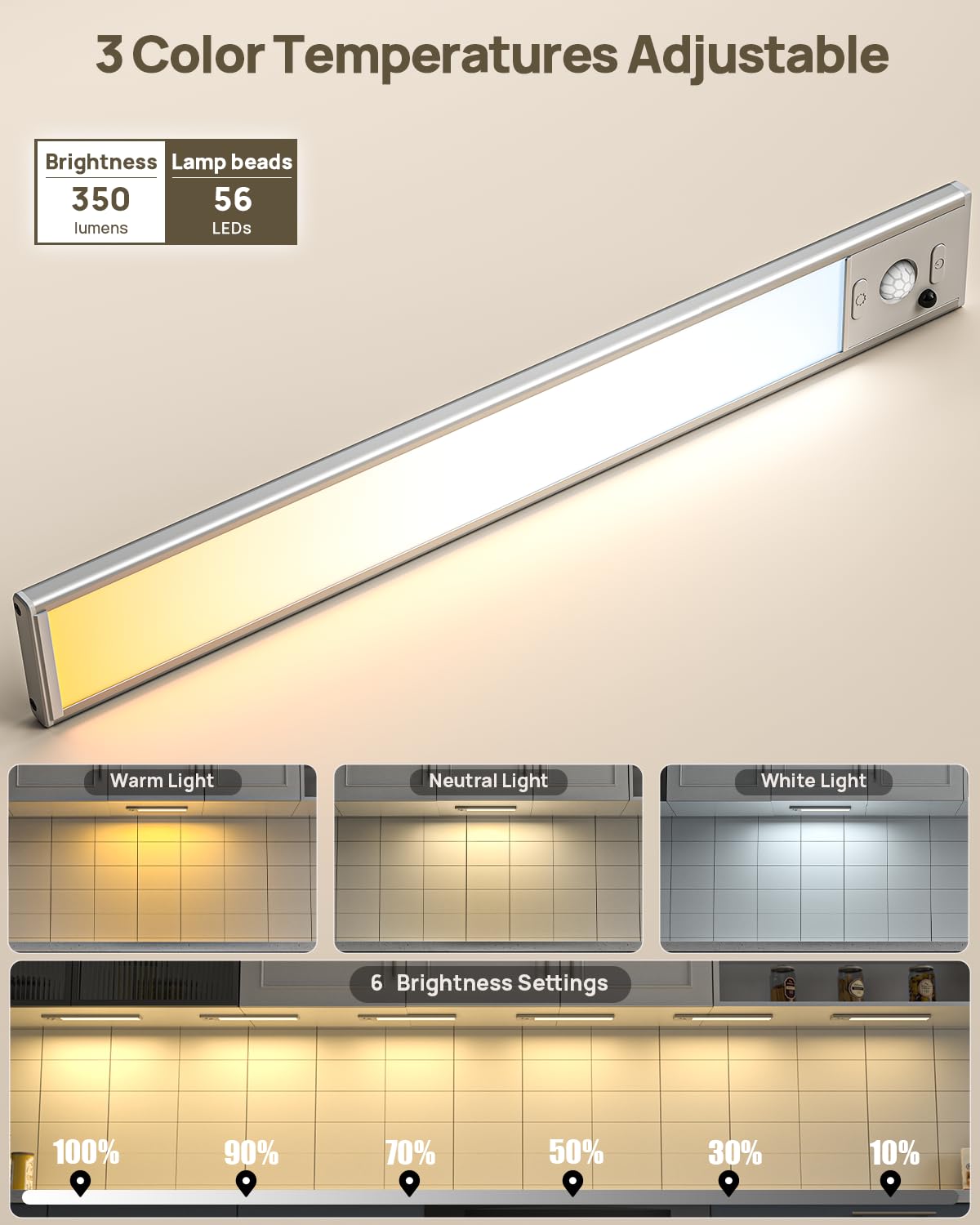 LENOMA kitchen counter light angled for precise food prep.