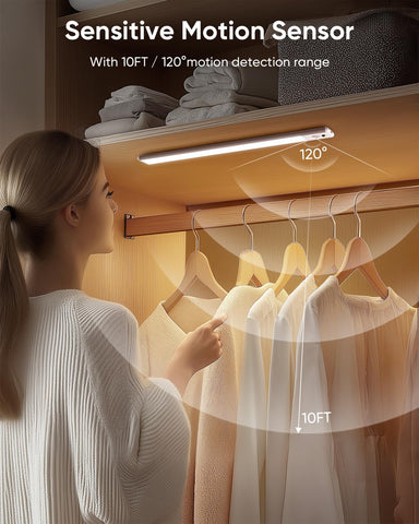 LENOMA motion sensor closet light activates on movement for hands-free use