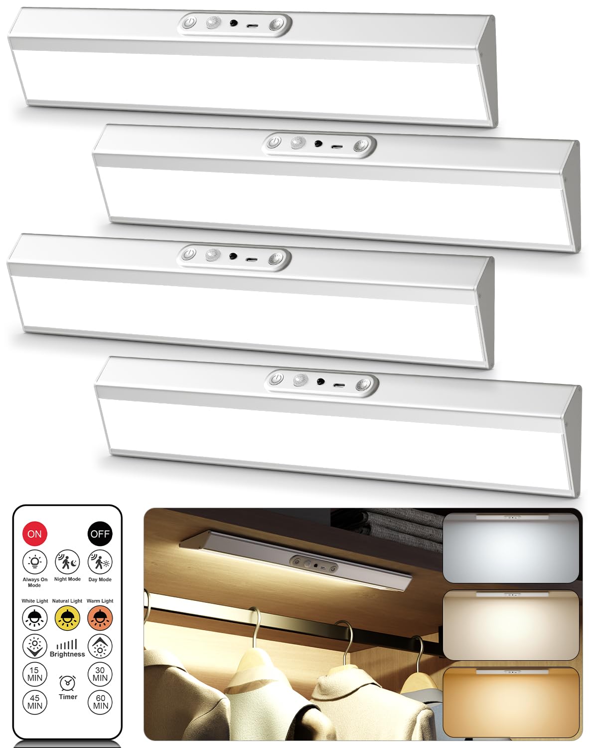 LENOMA triangle-structure closet light provides eye-friendly cabinet illumination