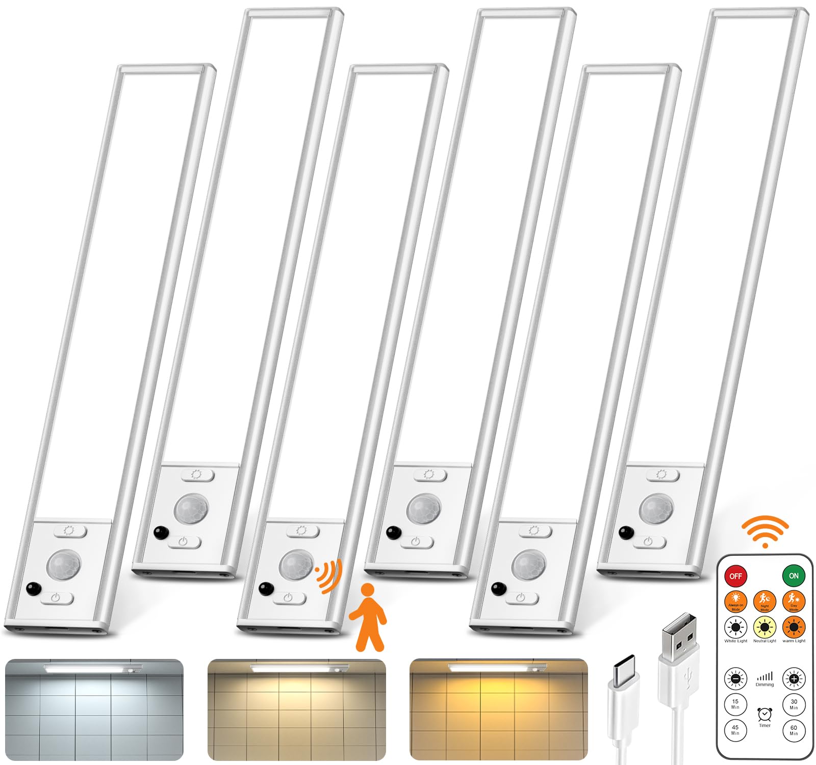 LENOMA under-cabinet light front view for bright kitchen task lighting